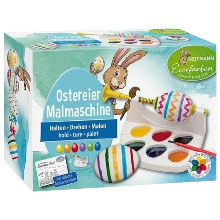 Munavärvide komplekt - 6 värvi koos värvimisalusega ja pintsliga