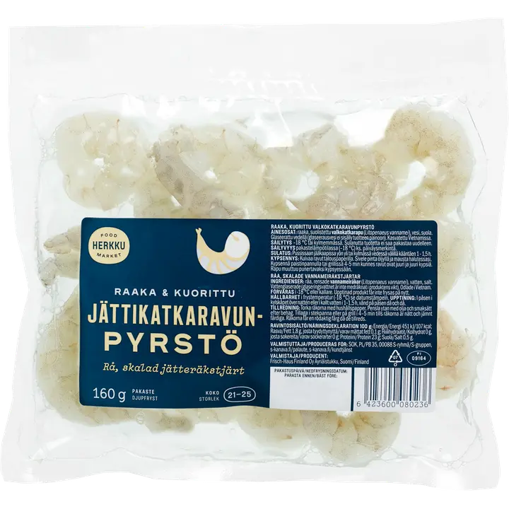 Herkku jättikatkaravunpyrstö raaka kuorittu 160g