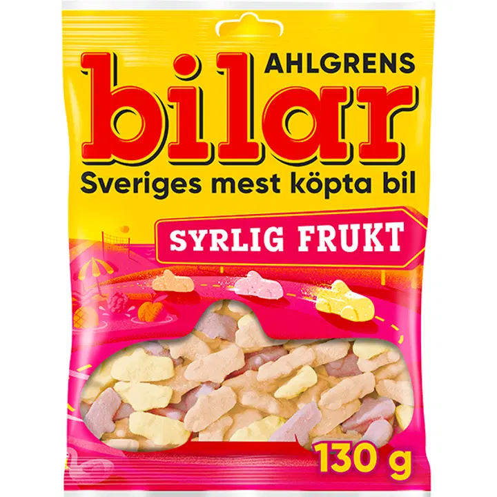 Ahlgrens Bilar Syrlig Frukt makeissekoitus 130g