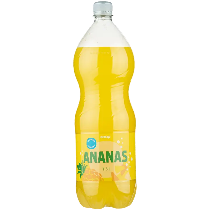 Coop ananas virvoitusjuoma sokeriton 1,5l