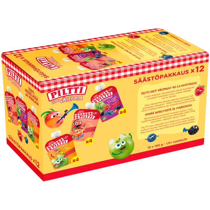 Piltti 12x150g Iso välipala Säästöpakkaus 1,5+v annospussi