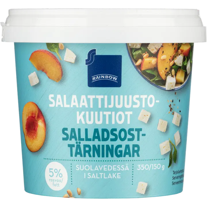 Rainbow salaattijuustokuutiot kevyt 5% 150g
