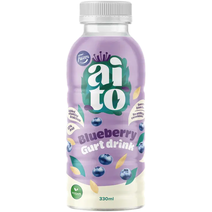 Fazer Aito Gurttijuoma Mustikka 330 ml