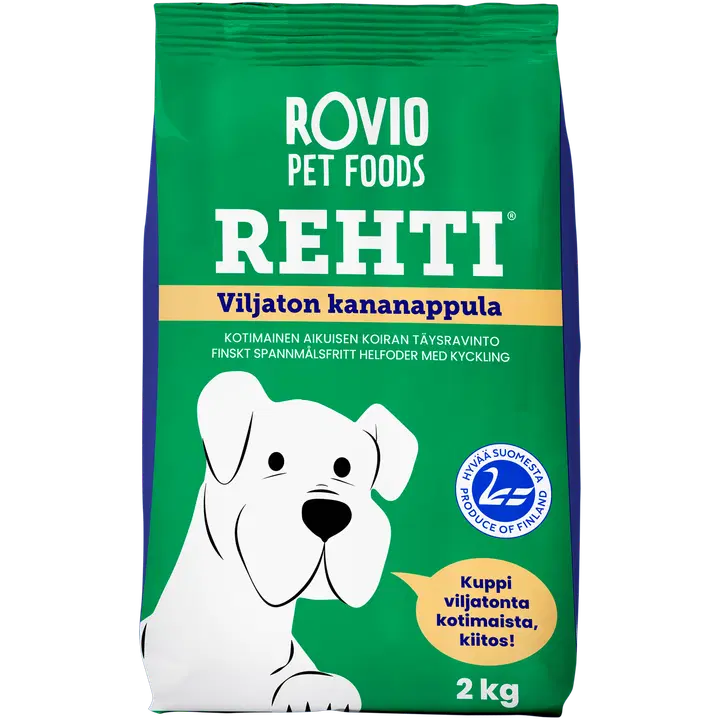 Rehti spannmålsfritt kyckling hundmat 2 kg