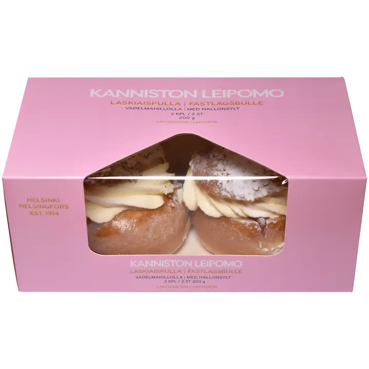 Kannisto Laskiaispulla vadelmahillolla 2 kpl pak