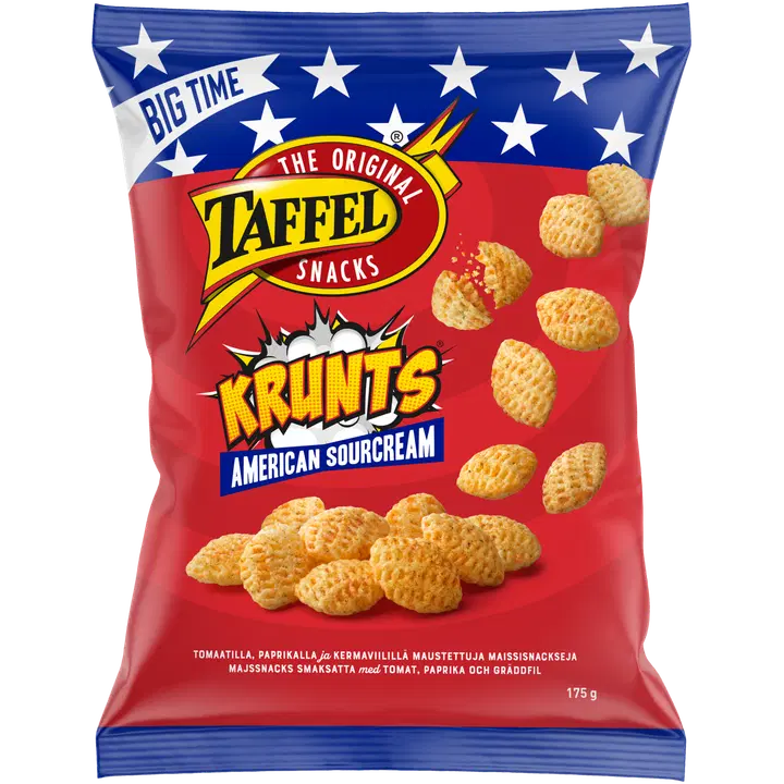 Taffel Krunts American sourcream maustettu maissisipsi 175g