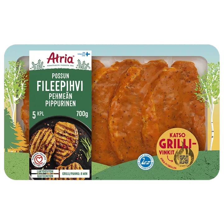 Atria possun fileepihvi pehmeän pippurinen 700g