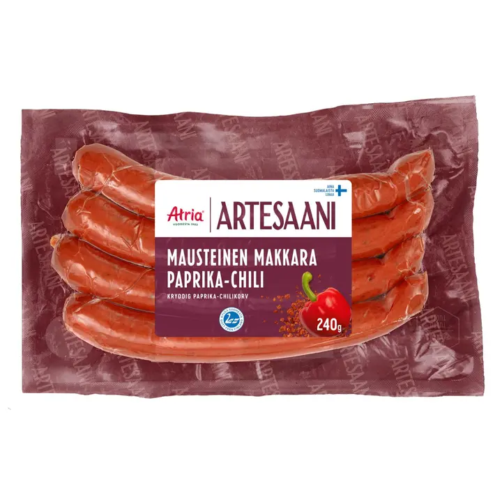 Atria Artesaani Mausteinen Paprika-Chili Makkara 240g