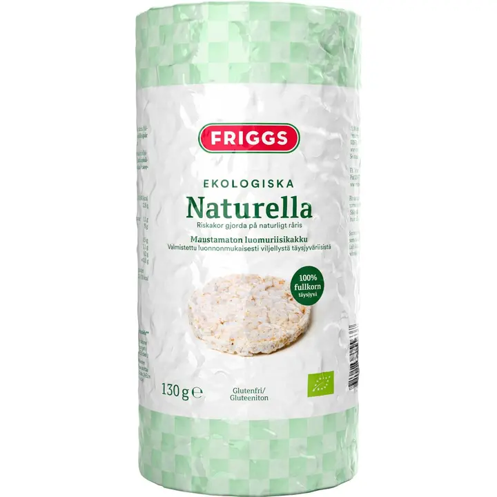 Friggs Maustamaton Gluteeniton Luomuriisikakku 130g