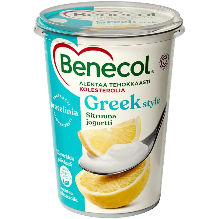 Benecol 450g sitruuna kreikkalaistyylinen jogurtti