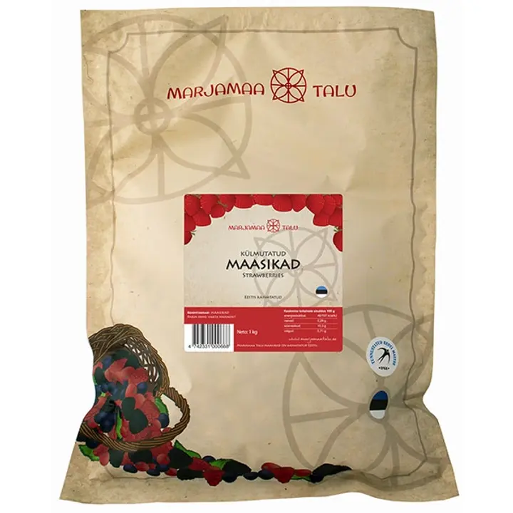 Marjamaa külmutatud maasikad, 1kg