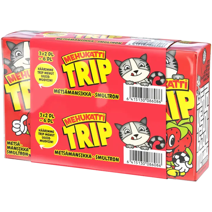 Mehukatti TRIP Metsämansikkajuoma 2dl 3-pack