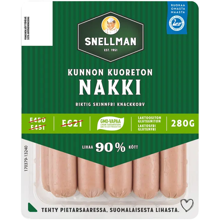 Snellman Kunnon kuoreton nakkimakkara 280g