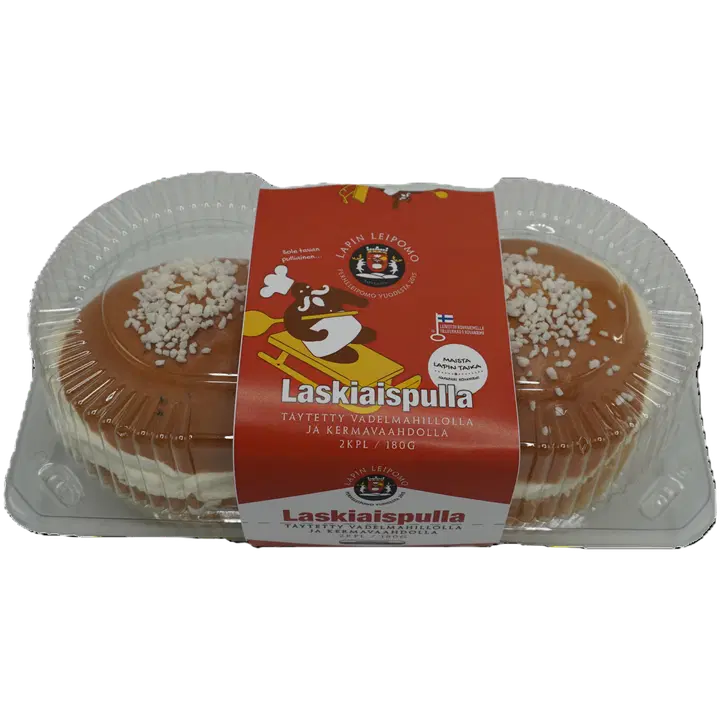 Lapin Leipomo Laskiaispulla Vadelmatäytteellä 2kpl/180g