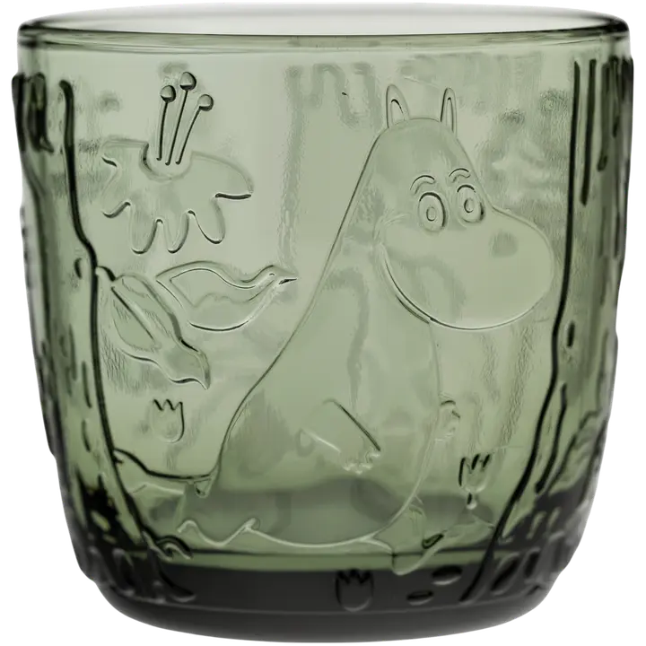 Moomin Arabia Finland Muumi juomalasi 28cl havunvihreä 2kpl