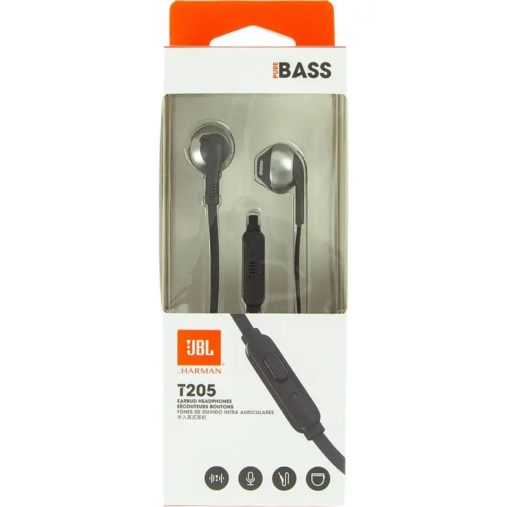 Nööpkõrvaklapid T205 must