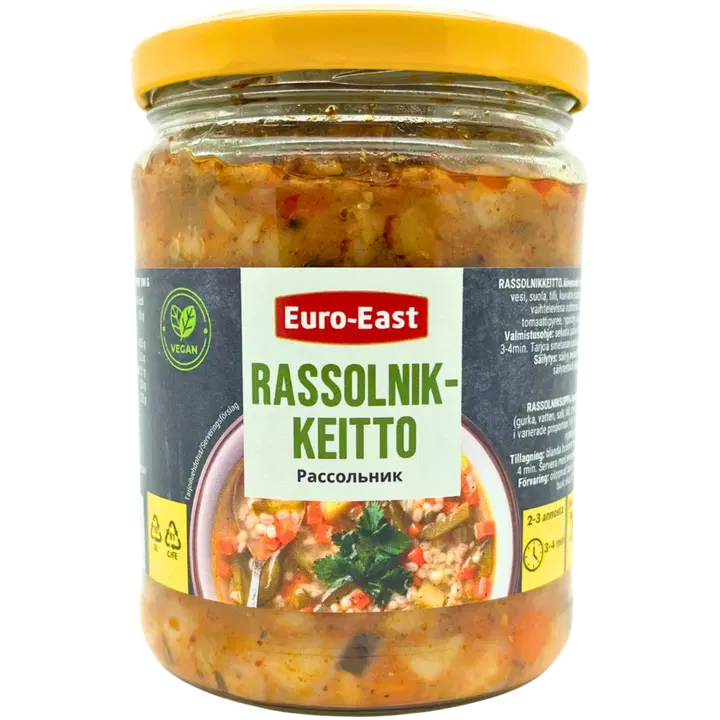 Euro-East Rassolnikkeitto perunalla ja suolakurkulla 480 g