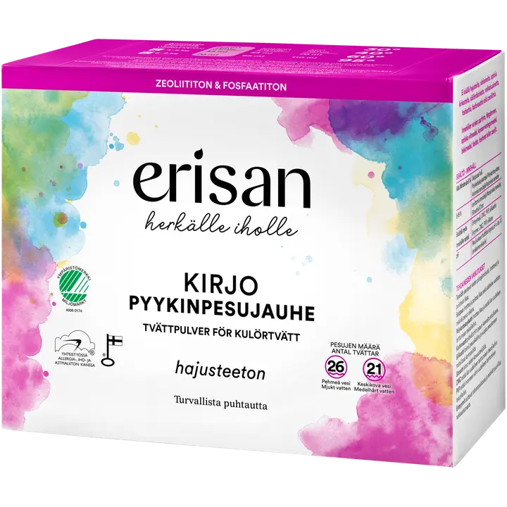 Erisan Hajusteeton Kirjo Pyykinpesujauhe 1 kg