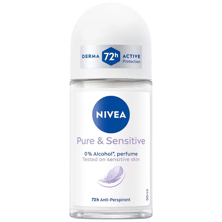 NIVEA 50ml Pure & Sensitive Deo Roll-on -antiperspirantti