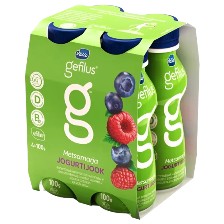 Gefilus Metsamarja jogurtijook, 4 x 100 g