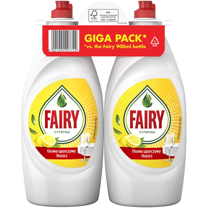 Nõudepesuvahend Fairy Lemon 2x900ml