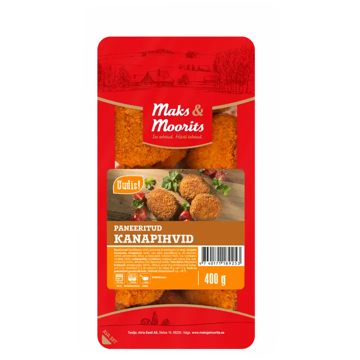Maks ja Moorits Paneeritud Kanapihv 400G