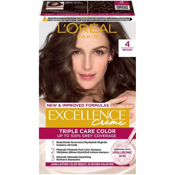 L'Oréal Paris Excellence Creme 4 Brown Tummanruskea kestoväri 1kpl
