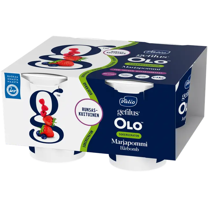 Valio Gefilus® OLO™ jogurtti 4x125 g marjapommi sokeroimaton laktoositon