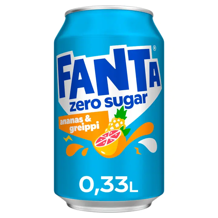 Fanta Ananas & Greippi Zero virvoitusjuoma tölkki 0,33 L