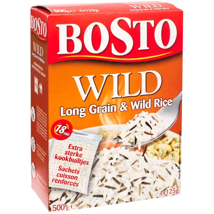 Bosto metsiku riisi segu, 4 x 125 g