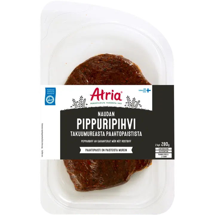 Atria Naudan Pippuripihvi Takuumureasta Paahtopaistista 280g