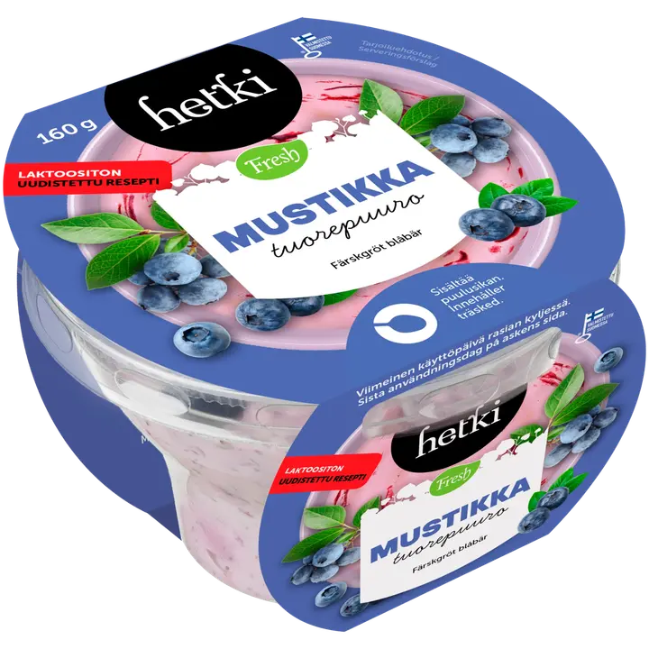 Fresh Hetki Mustikka Tuorepuuro 160g