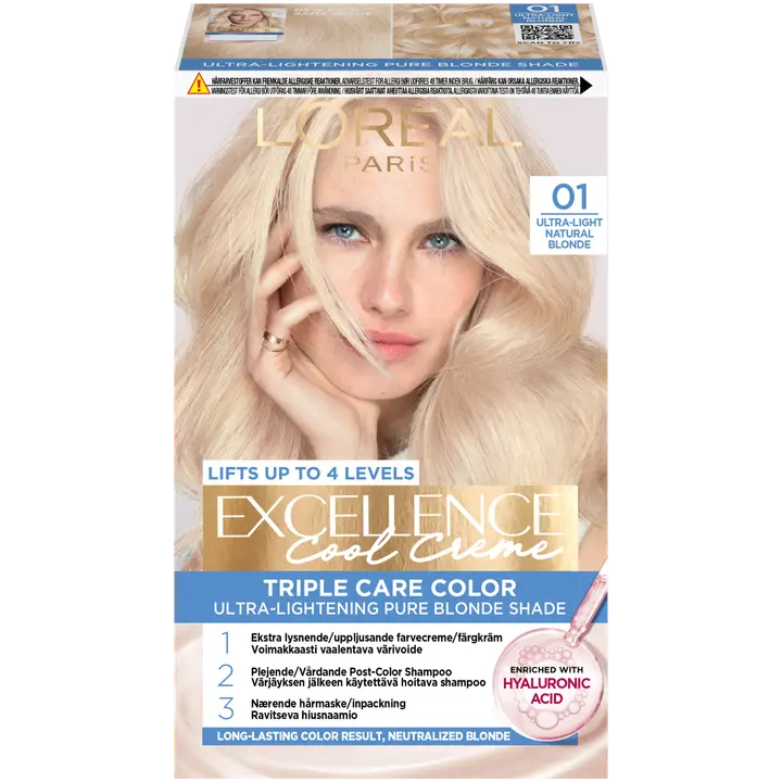 L'Oréal Paris Excellence Creme 01 Blonde Supreme Erittäin Kirkas Vaalea kestoväri 1kpl