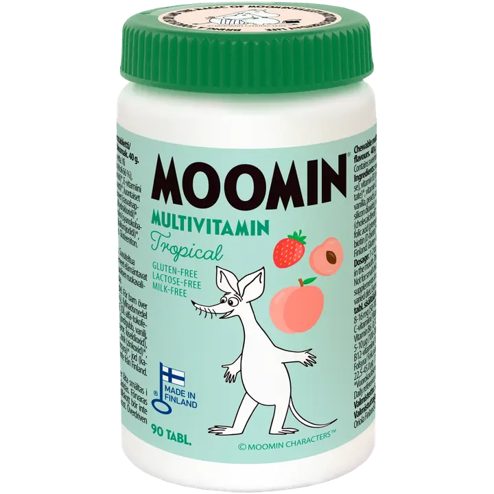 Moomin muumi multivitamiinid troopilise maitsega 90tk
