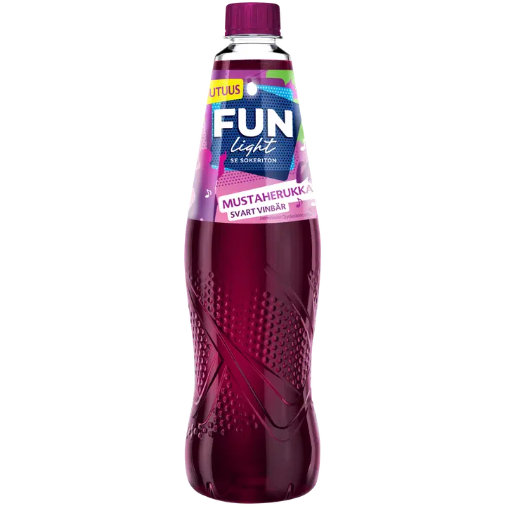 FUN Light svartvinbär smakande dryckeskoncentrat 0,5l