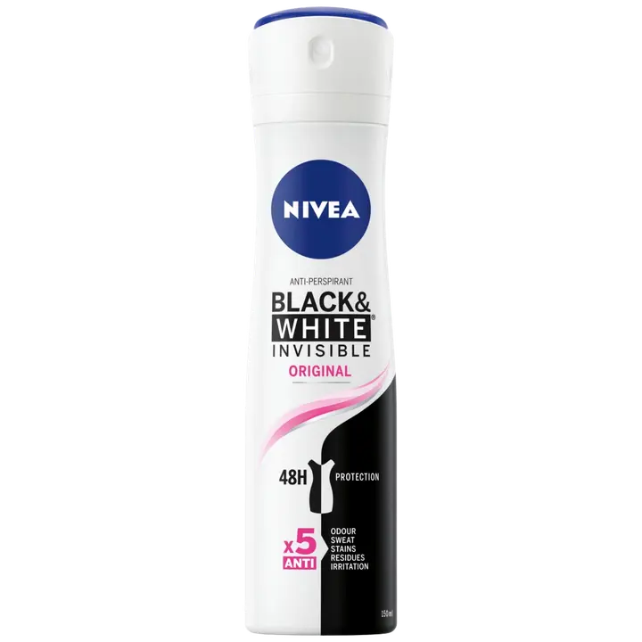 NIVEA 150ml Black & White Invisible Original Deo Spray -antiperspirantti