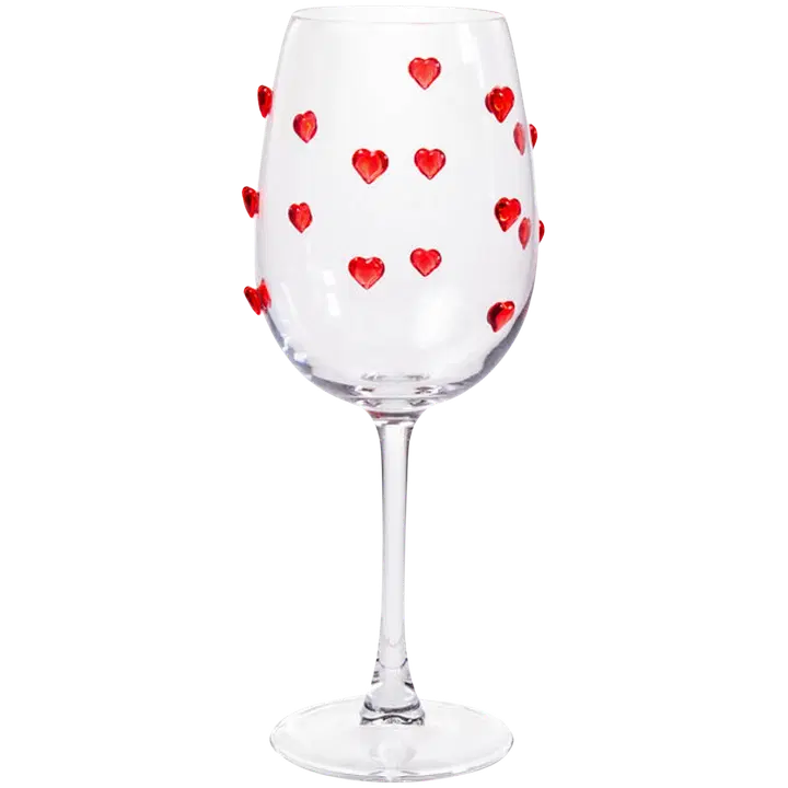 Punase veiniklaas süda