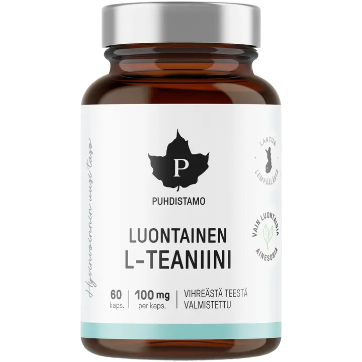 Puhdistamo Luontainen L-teaniini 100 mg 60 kaps