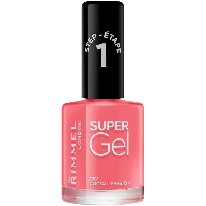 Rimmel 12ml Super Gel Nail Polish 032 Cocktail Passion kynsilakka
