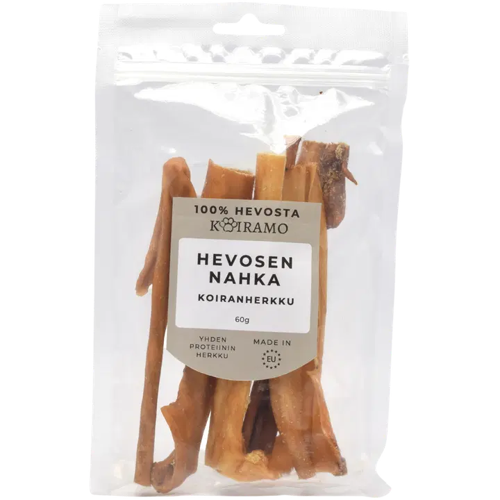 Hevosennahka koiranherkku pureskeluun 60g Koiramo