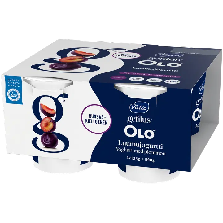 Valio Gefilus® jogurtti luumu laktoositon 4x125 g
