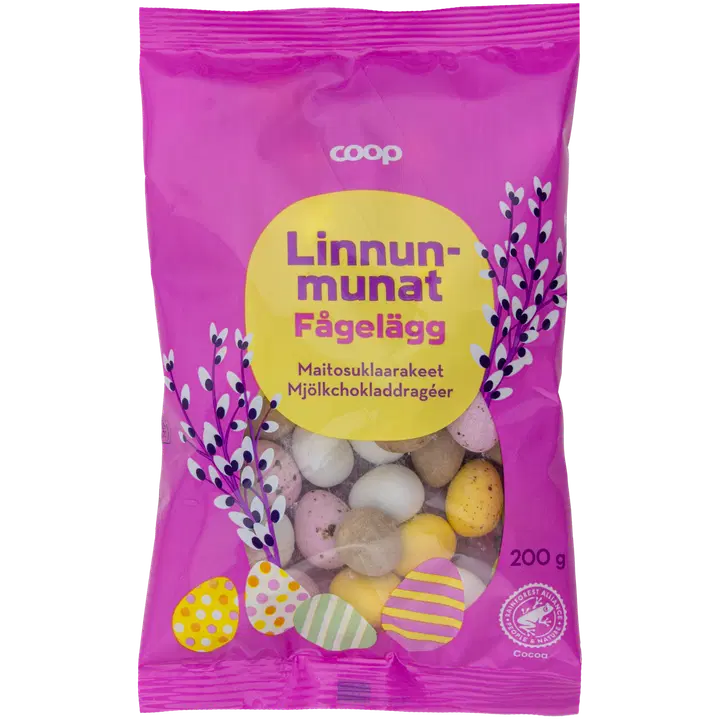 Coop linnunmunat maitosuklaarakeet 200 g