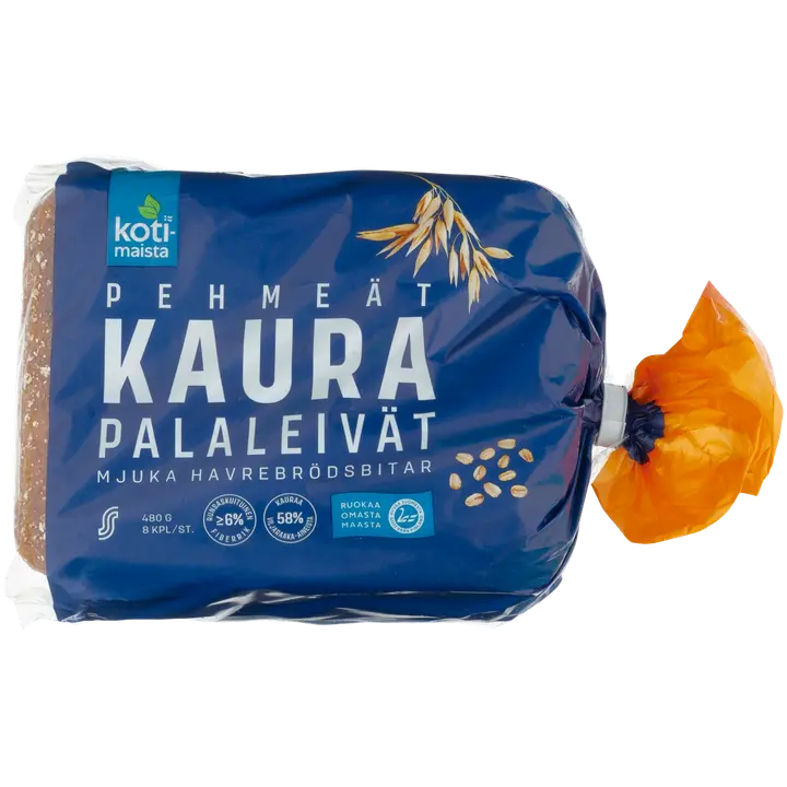 Kotimaista Pehmeät kaurapalaleivät 480g 8 kpl