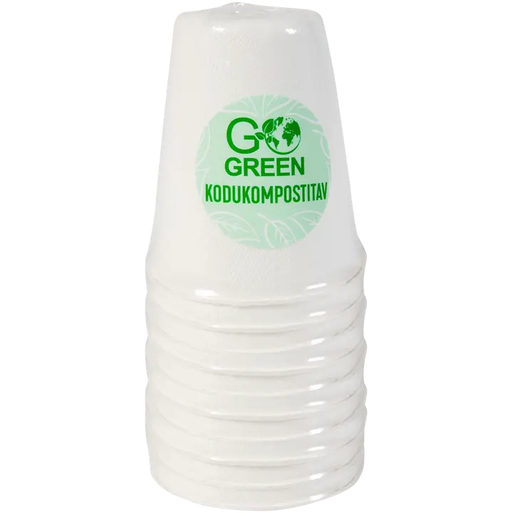 Go Green suhkruroost topsid 250ml (kodukompostitavad), 10tk