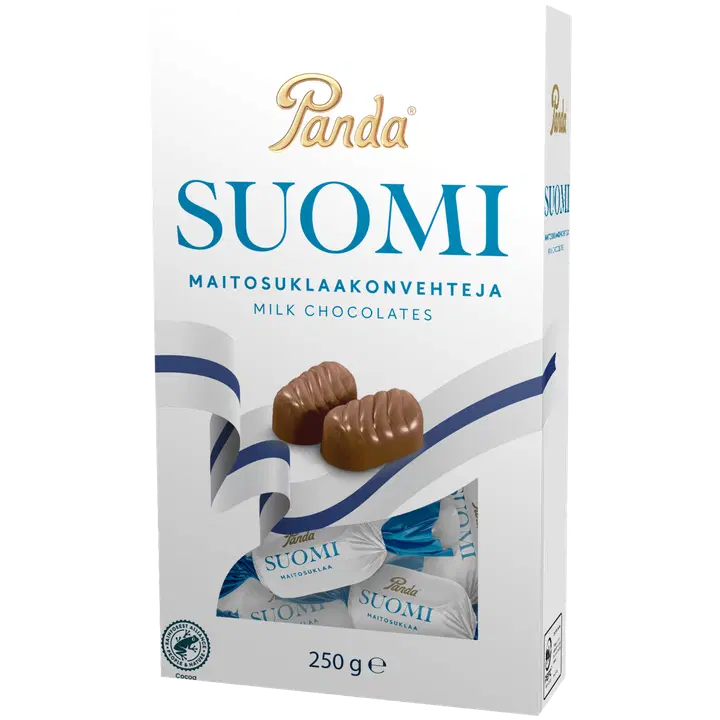 Panda Suomi mjölkchokladkonfekt 250g