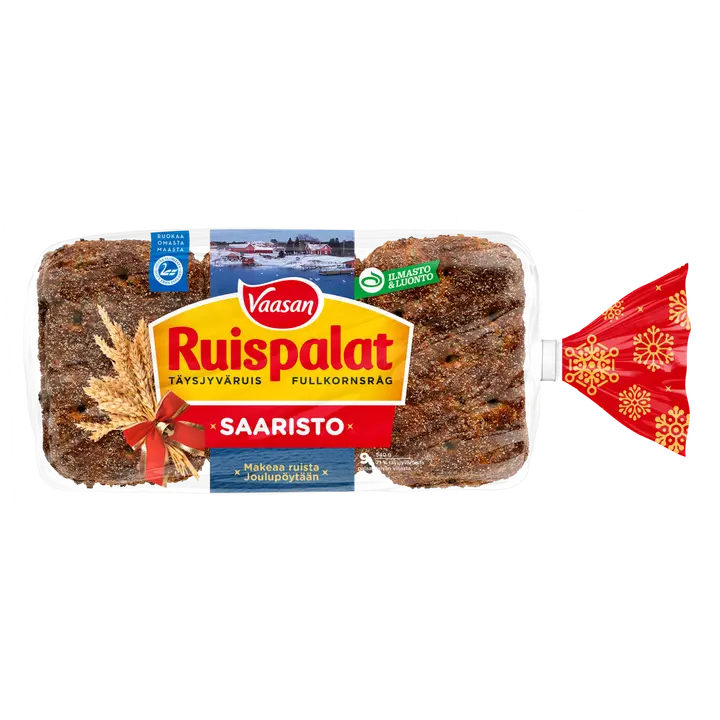 Vaasan Ruispalat Saaristo 540 g 9 kpl täysjyväruisleipä