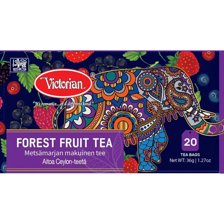 Victorian musta tee Metsämarja 20 ps