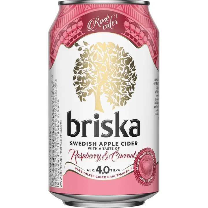 Briska vadelma & viinimarja siideri 4,0% tlk 0,33l