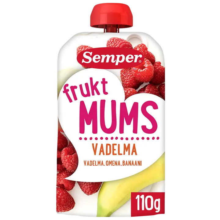 Semper Fruktmums Vadelma 6kk hedelmäsose 110g