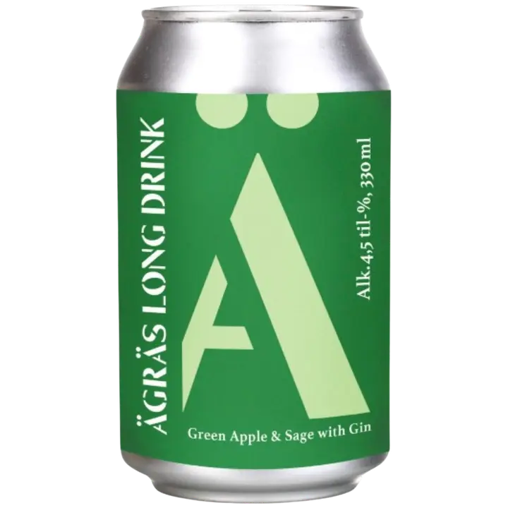 Ägräs Long drink Green apple & Sage with gin 4,5% 33cl tölkki